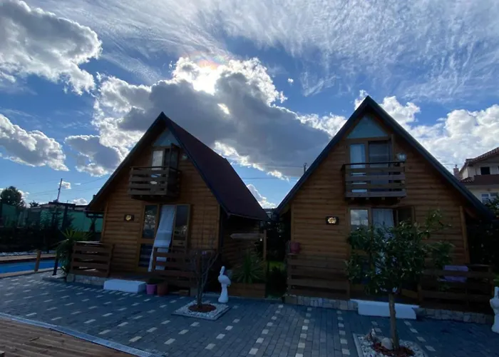 Wooden With Private Pool Гостевой дом Берат
